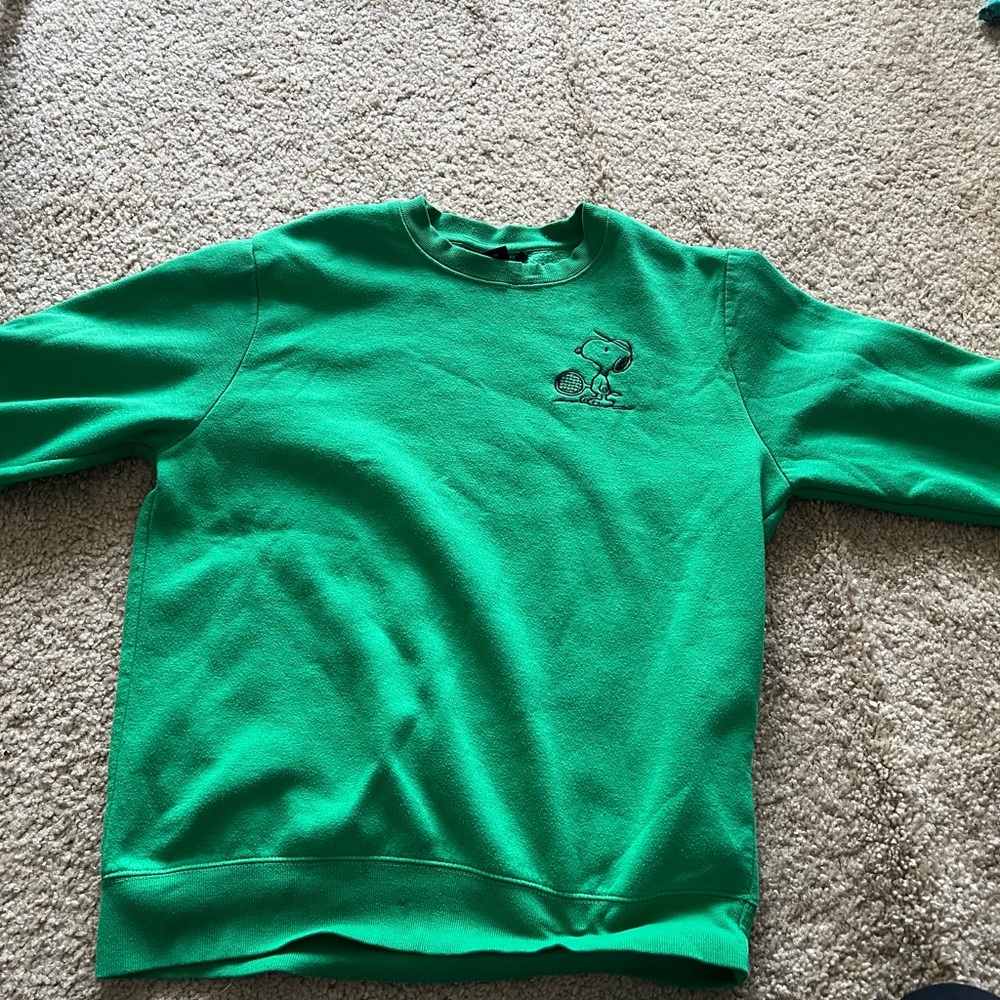 Peanuts Green Crewneck Men's Sweater